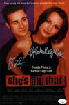 She's All That 8x12 Photo Cast x2 Signed Cook, Prinze Jr JSA Certified Autograph