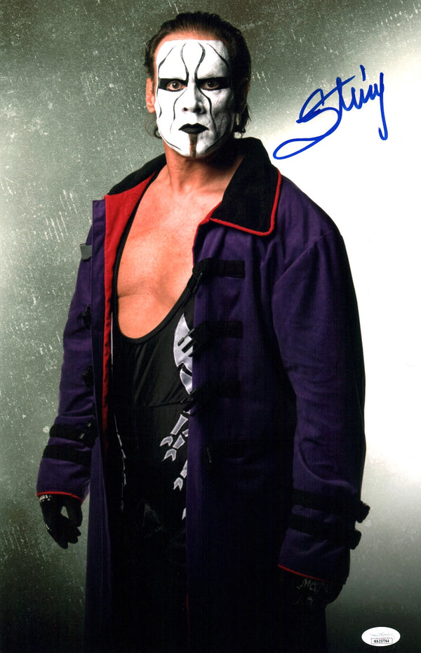 Sting WWE Wrestling 11x17 Signed Poster JSA Certified Autograph