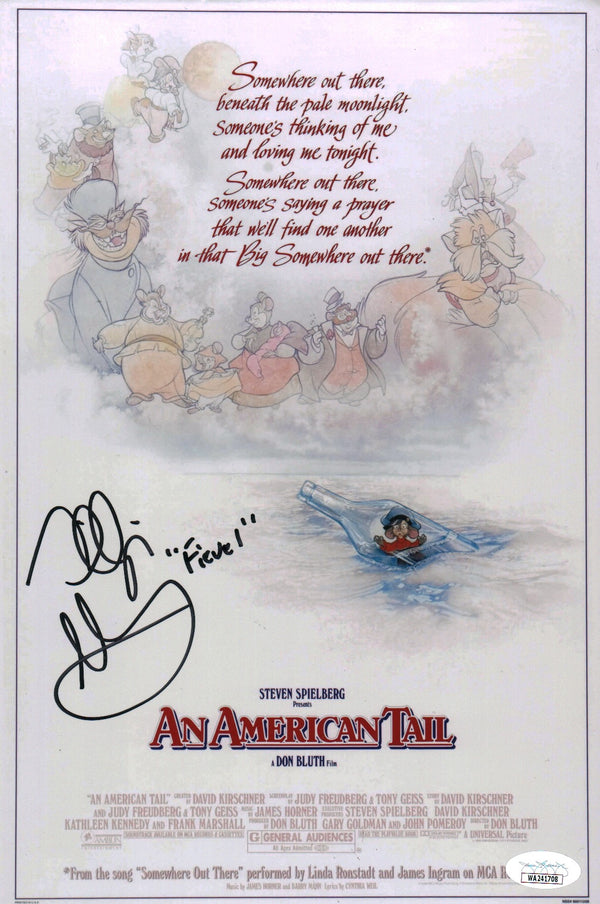 Phillip Glasser An American Tail Signed  8X12 Photo JSA Certified