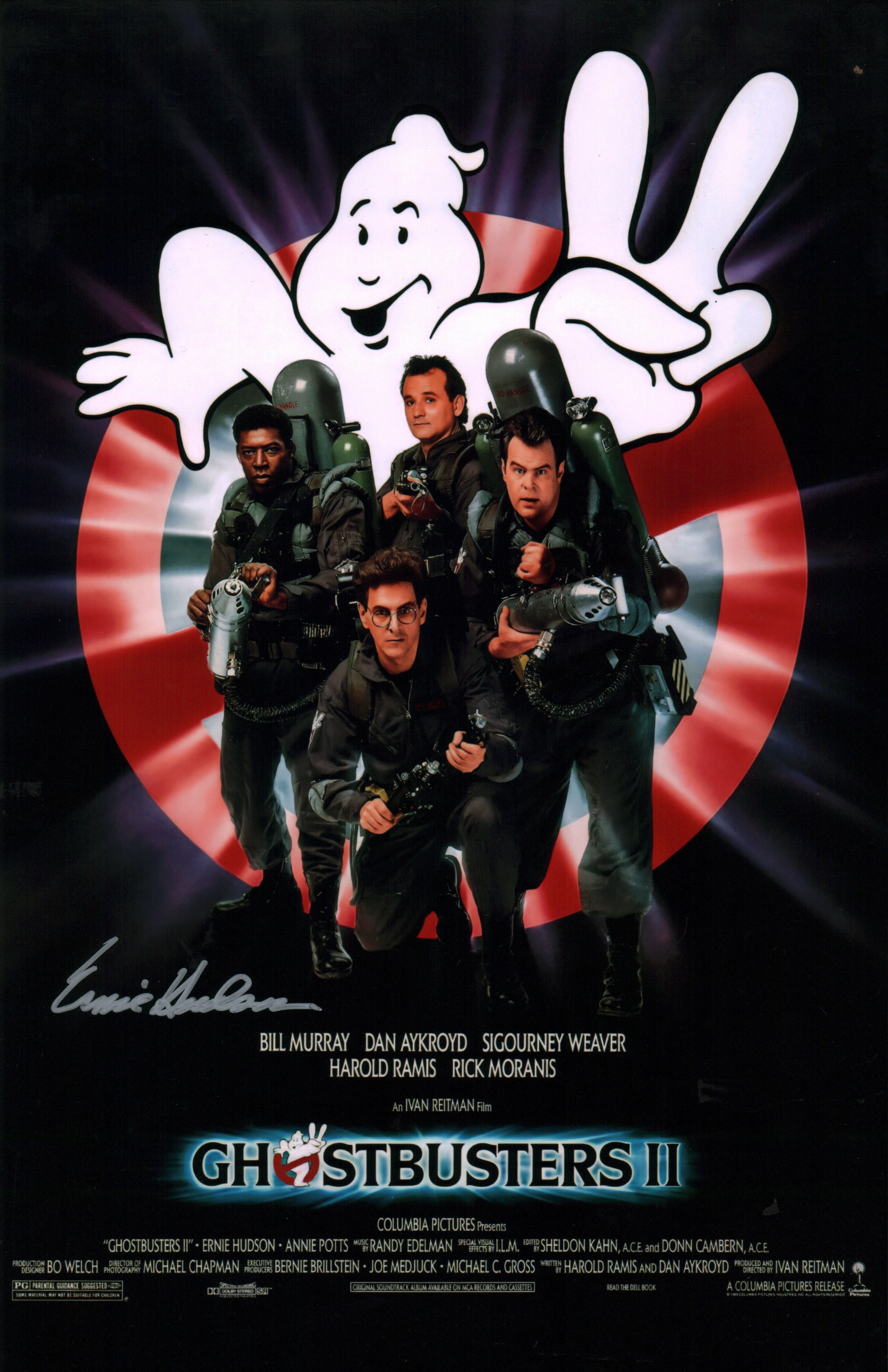 Ernie Hudson Ghostbusters 11x17 Signed Photo Poster JSA Certified Autograph