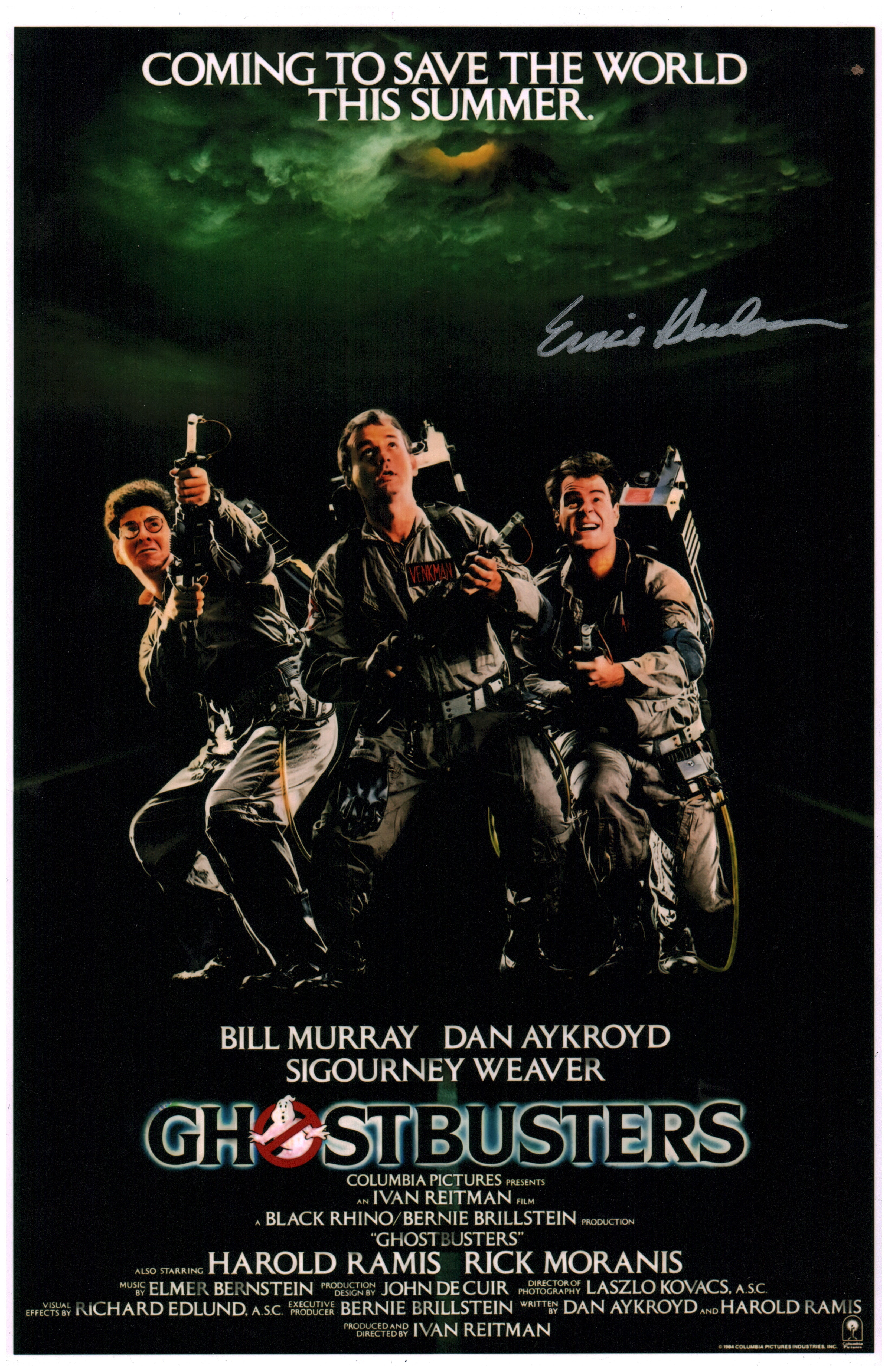 Ernie Hudson Ghostbusters 11x17 Signed Photo Poster JSA Certified Autograph