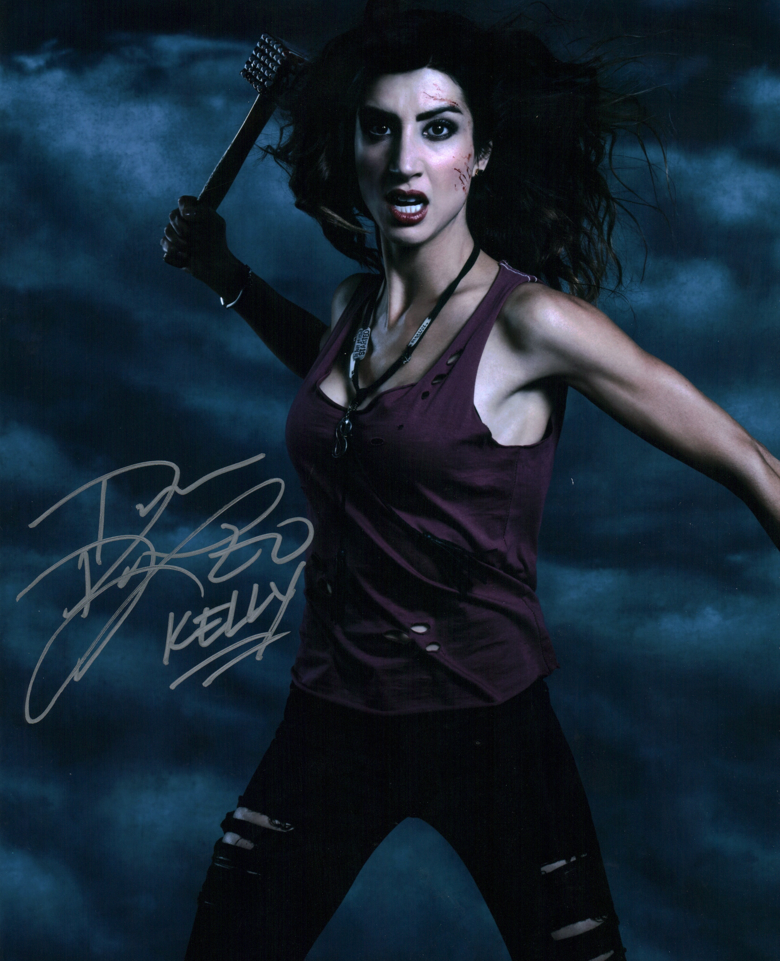 Dana Delorenzo Ash VS The Evil Dead 11x14 Signed Mini Poster JSA Certified Autograph