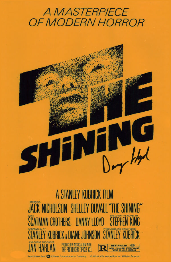 Danny Lloyd The Shining 11x17 Signed Mini Poster JSA Certified Autograph