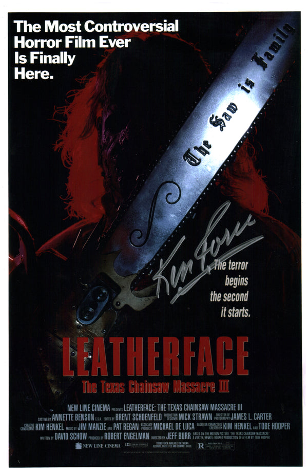 Ken Foree Leatherface 11x17 Signed Mini Poster JSA Certified Autograph