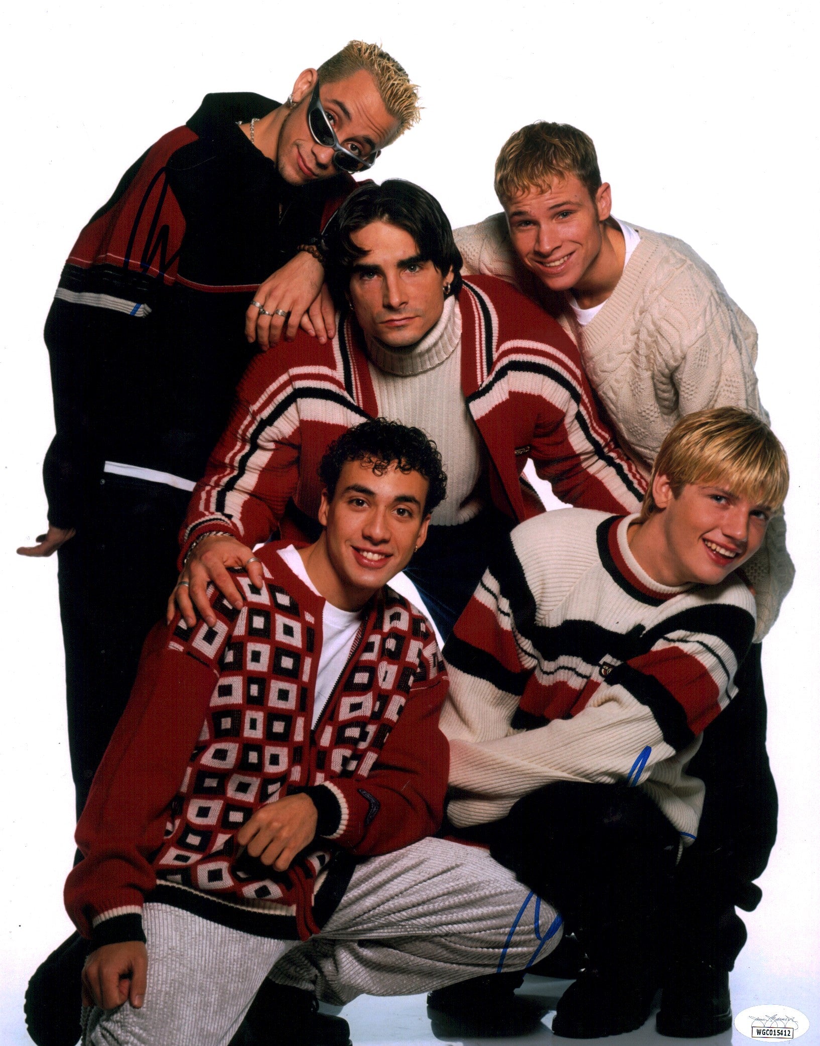 Backstreet Boys 11x14 Photo Poster Cast x2 Signed Carter, McLean JSA Certified Autograph