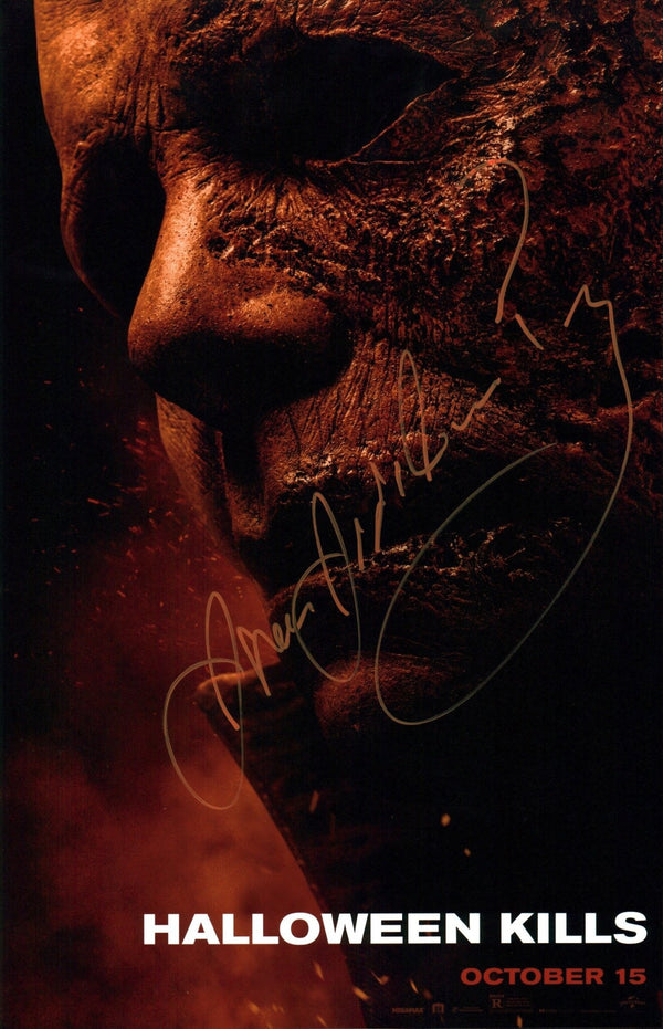 James Jude Courtney Halloween 11x17 Signed Photo Poster JSA Certified Autograph