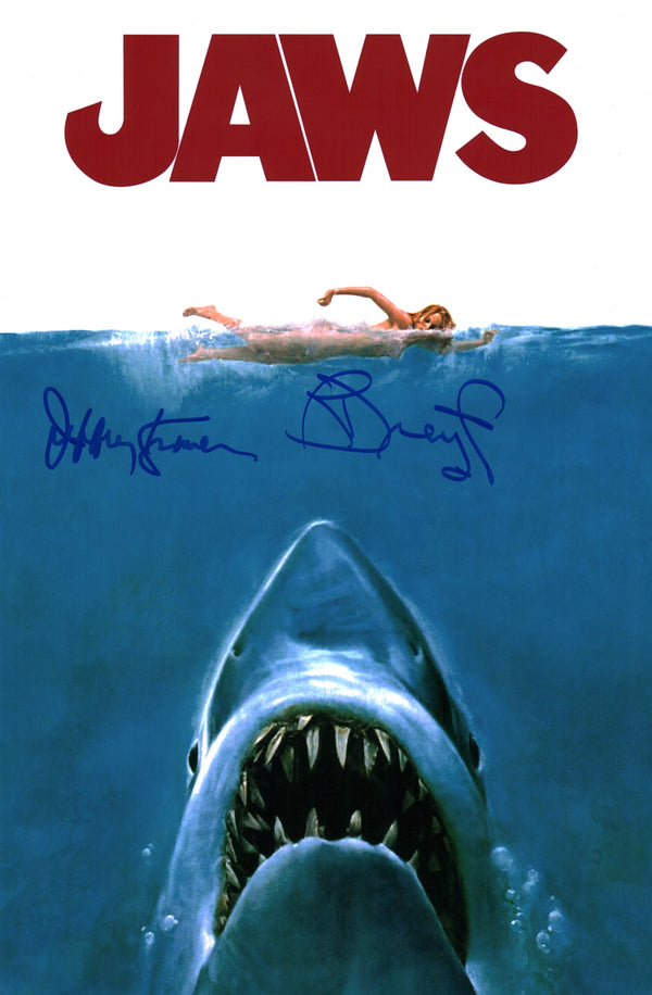 Jaws 11x17 Photo Cast x2 Signed Dreyfuss, Kramer Signed Mini Poster JSA Certified Autograph