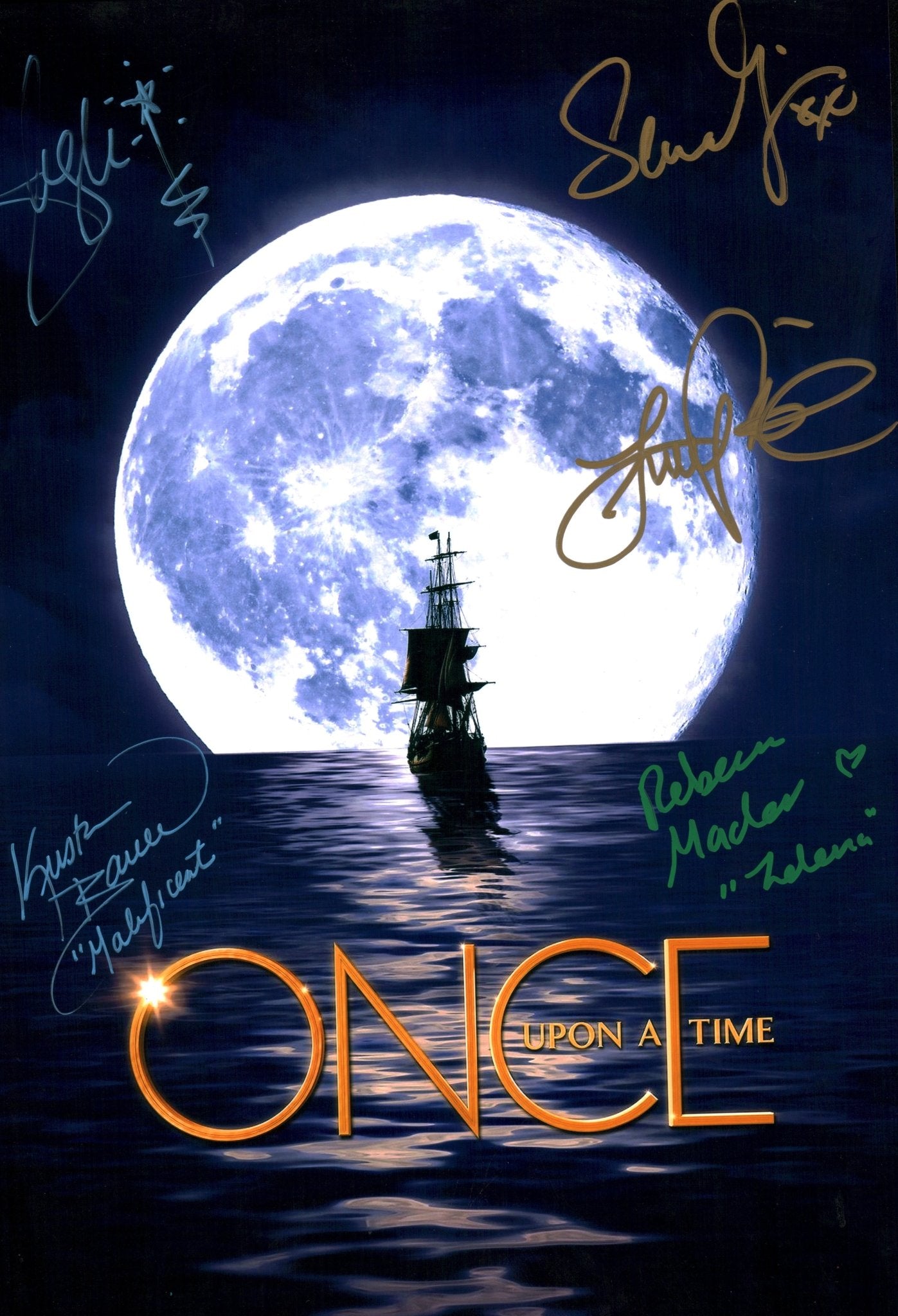 Once Upon A Time 11x17 Signed Photo Poster Cast x5 Signed Maguire Mader Ory Parrilla Bailey JSA Certified Autograph
