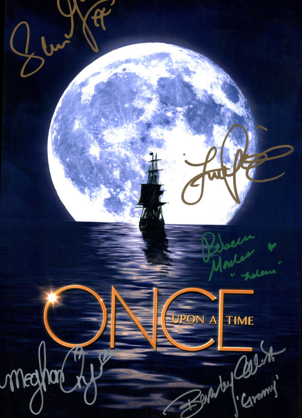 Once Upon A Time 11x17 Signed Photo Poster Cast x5 Signed Maguire Mader Ory Parrilla Bailey JSA Certified Autograph