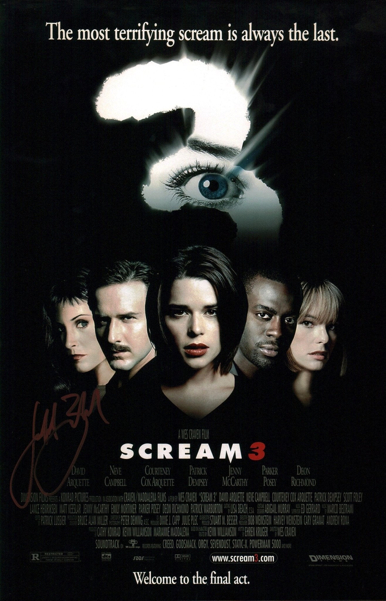 Jeff Brockton Scream 3 11x17 Signed Photo JSA Certified Autograph