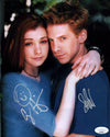 Buffy the Vampire Slayer 8x10 Signed Cast x2 Hannigan, Green JSA Certified Autograph