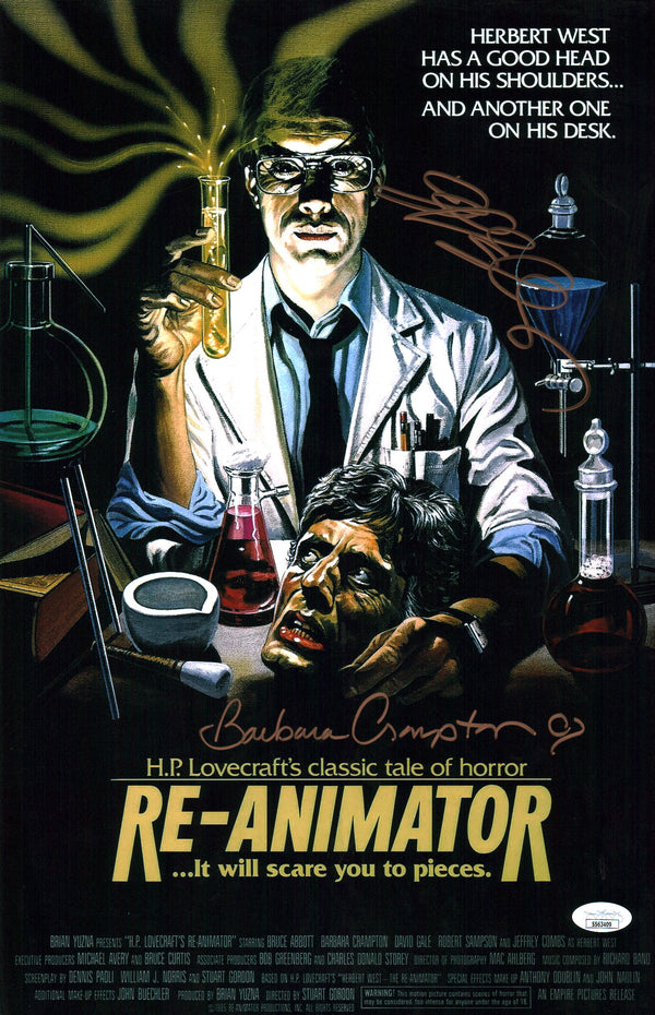 Re-Animator 11x17 Signed Photo Poster Combs Crampton JSA Certified Autograph