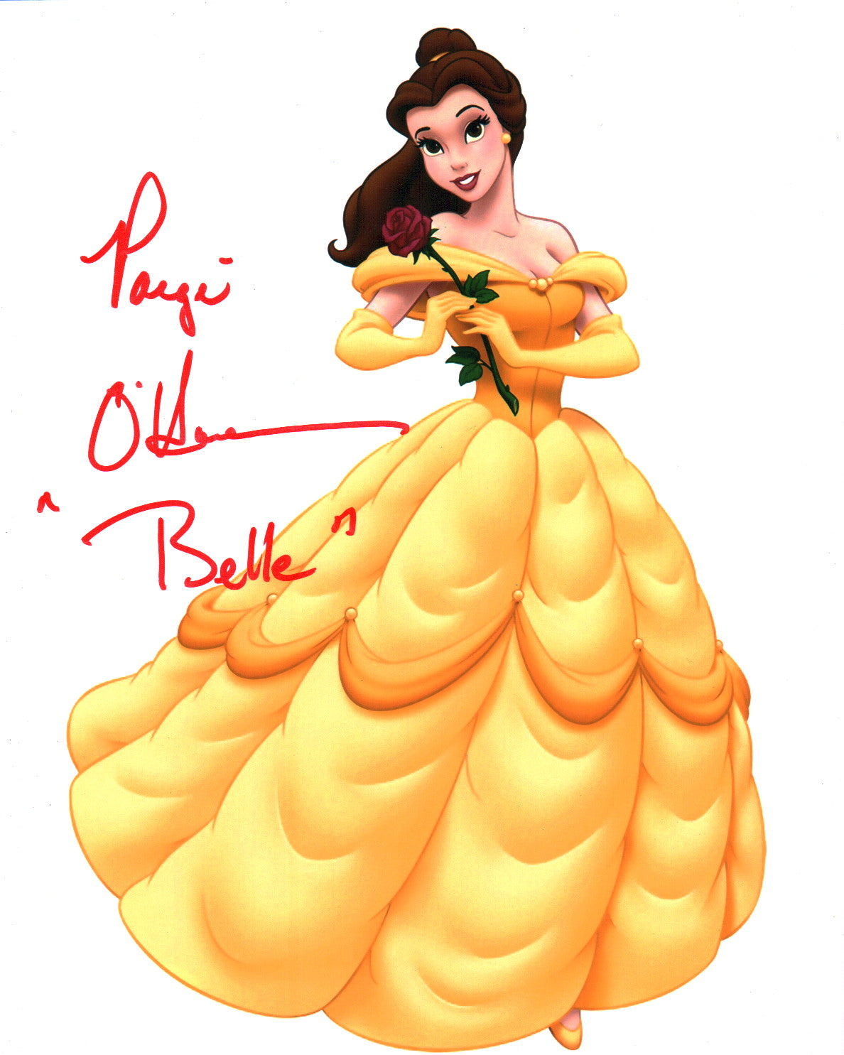 Paige O'Hara Disney Beauty and the Beast 8x10 Signed Photo JSA Certified Autograph