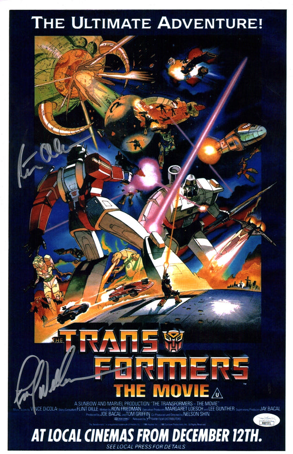 Transformers 11x17 Mini Poster Cast x2 Signed Cullen Welker JSA Certified Autograph