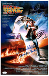 Back to the Future 11x17 Mini Poster Cast x4 Signed Fox Lloyd Thompson Wells JSA Certified Autograph