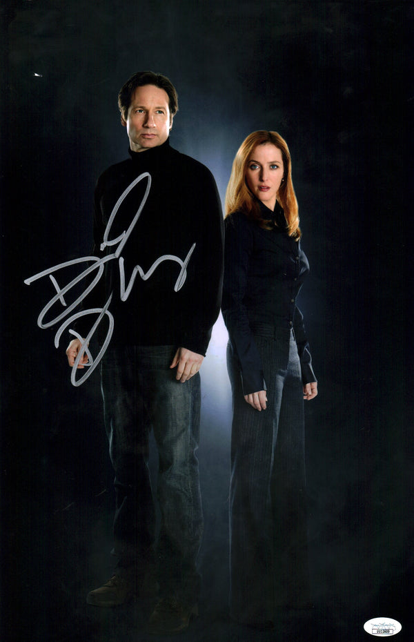 David Duchovny The X Files 11x17 Signed Photo Poster JSA Certified Autograph