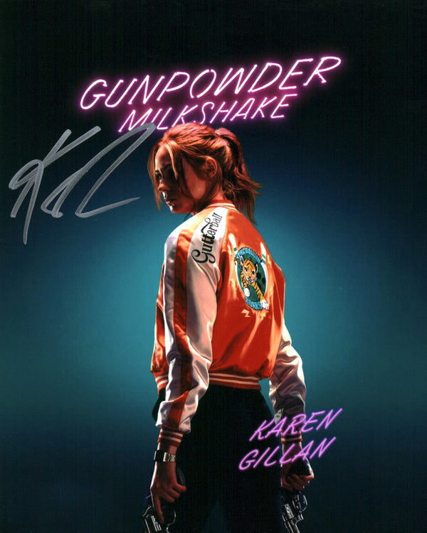 Karen Gillan Gunpowder Milkshake 8x10 Signed Photo JSA Certified Autograph