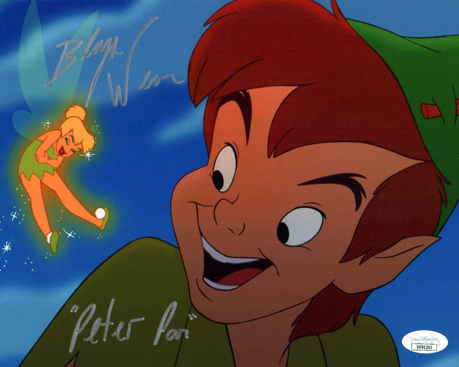 Blayne Weaver Disney Peter Pan 8x10 Signed Photo JSA Certified Autograph