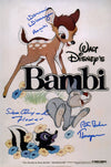 Bambi 8x12 Cast Photo Signed x3 Signed Behn Dunagan Alexander JSA Certified Autograph