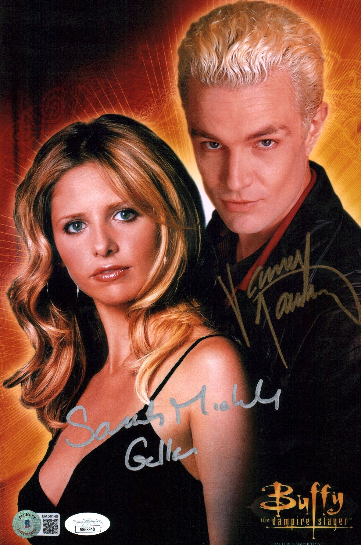 Buffy the Vampire Slayer 8x12 Signed Photo Gellar Marsters Beckett JSA COA Certified Autograph GalaxyCon