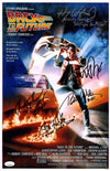 Back to the Future 11x17 Cast x5 Signed Fox Lloyd Waters Wilson Fullilove Photo Poster JSA Certified COA Autograph