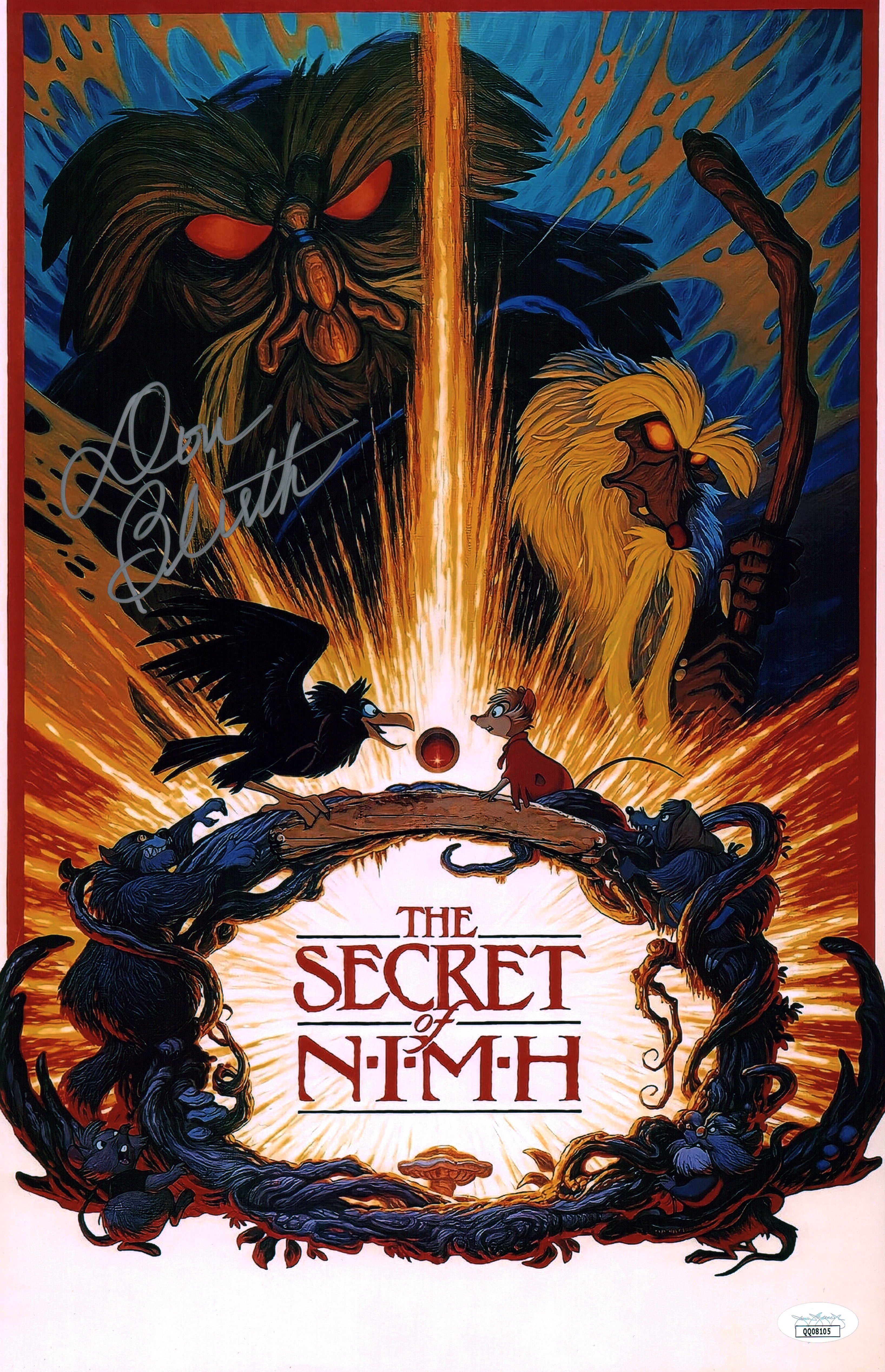 Don Bluth The Secret of NIMH 11x17 Photo Poster Signed Autograph JSA Certified COA Auto GalaxyCon