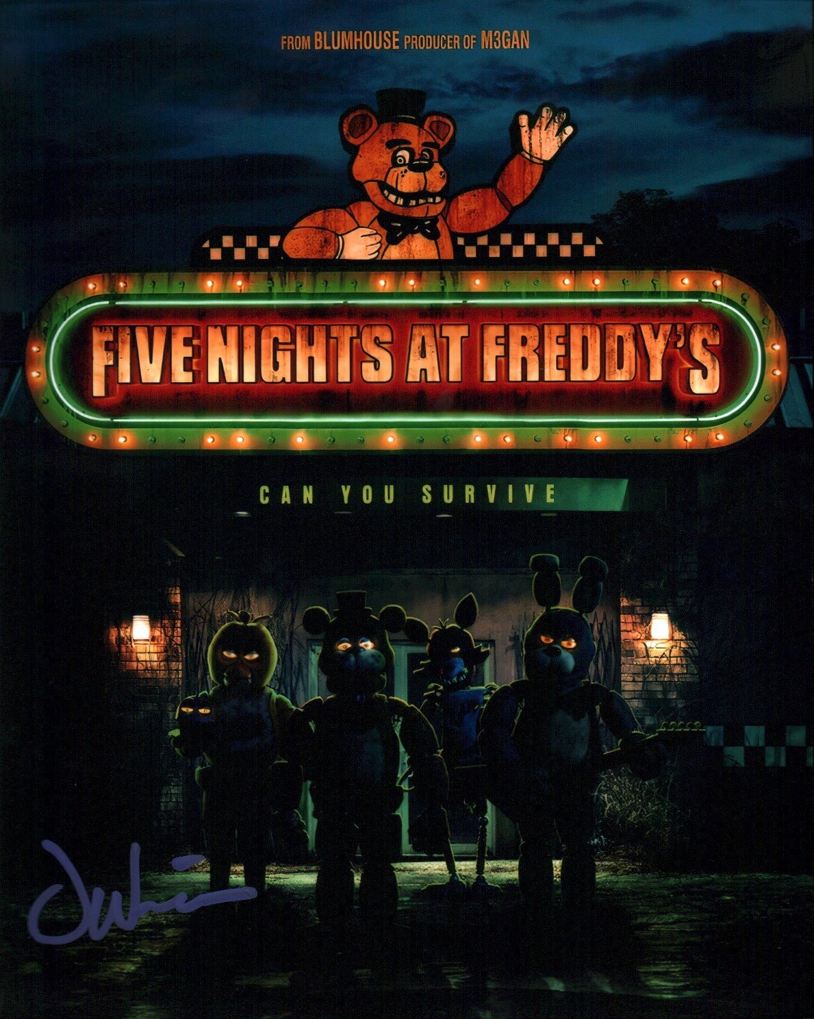 Jess Weiss Five Nights at Freddy's 8x10 Signed Photo JSA Certified Autograph