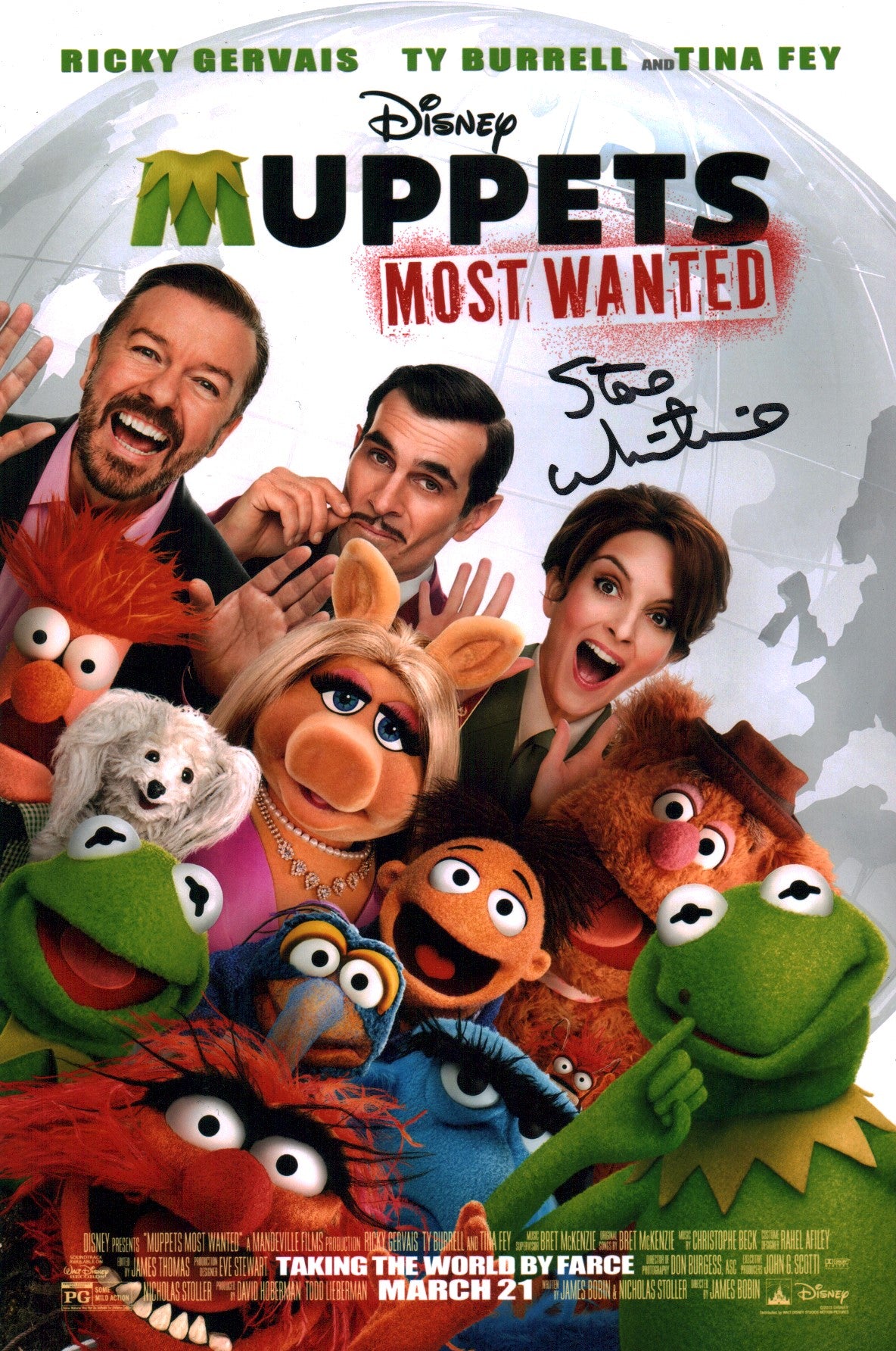 Steve Whitmire Muppets Most Wanted 8x12 Signed Photo JSA Certified Autograph GalaxyCon