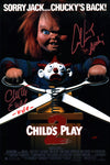Child's Play 2 8x12 Signed x2 Vincent, Elise Photo Poster JSA Certified Autograph
