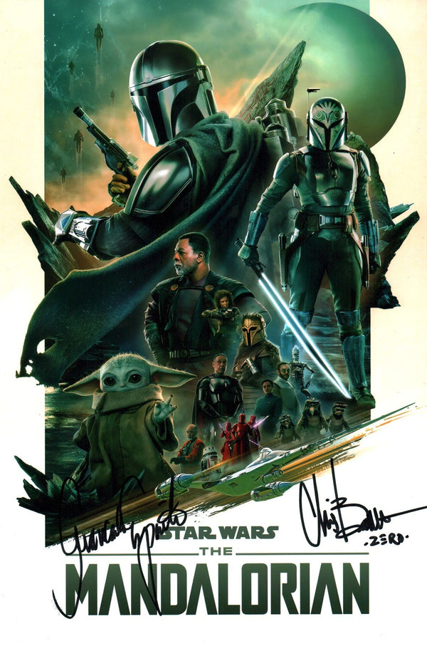 Star Wars The Mandalorian 8x12 Photo Poster Bartlett, Esposito Signed Autograph JSA Certified Autograph