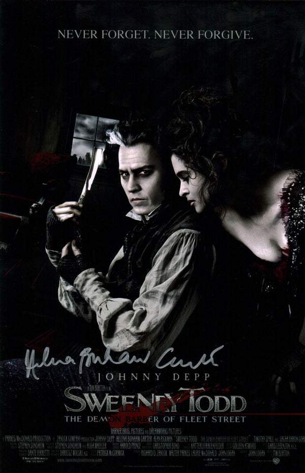 Helena Bonham Carter Sweeney Todd 11x17 Signed Mini Poster JSA Certified Autograph