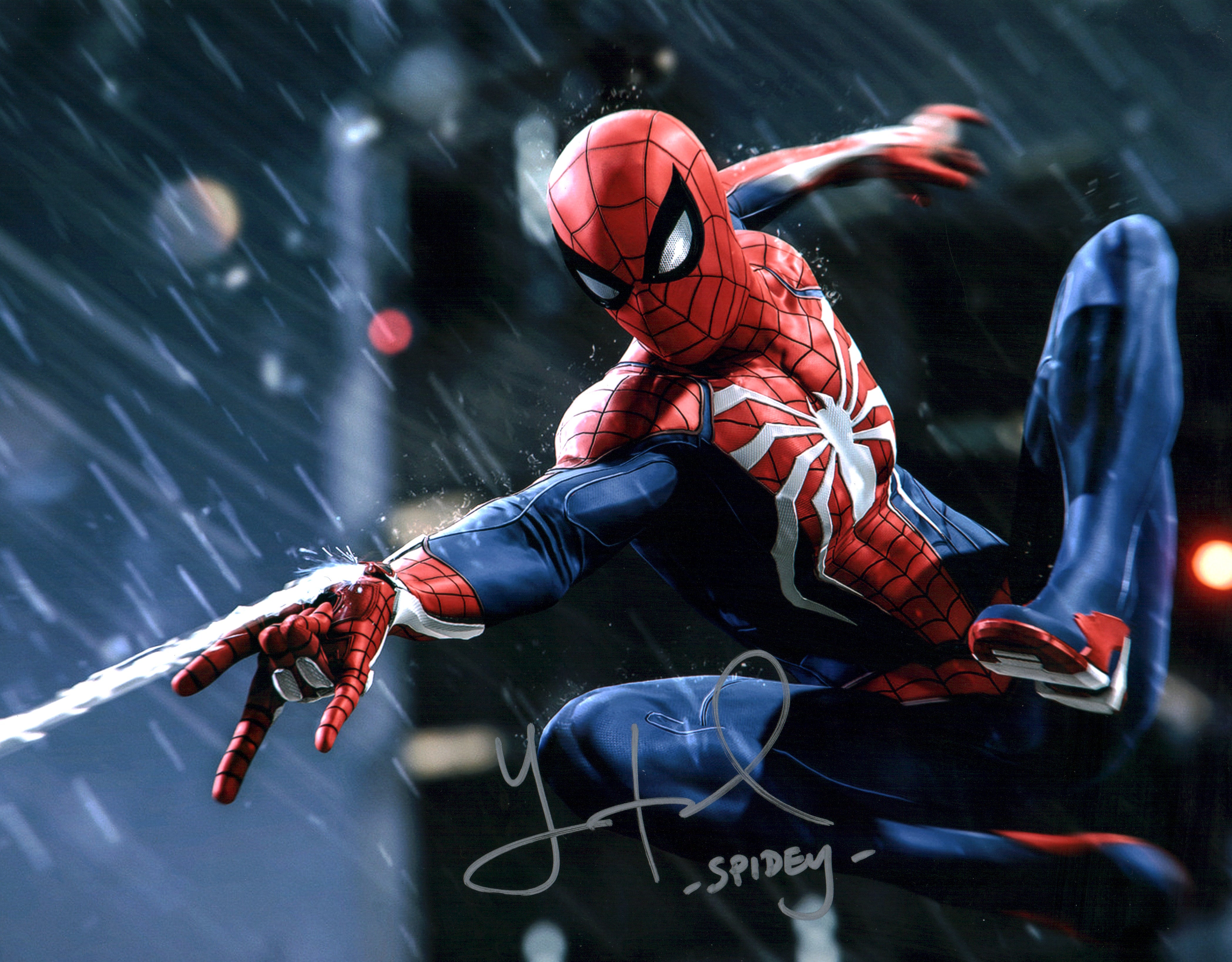Yuri Lowenthal Spider-Man 11x14 Signed Photo Poster JSA Certified Autograph