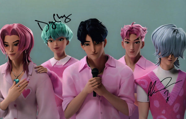 KPop Demon Hunters 11x17 Cast x2 Signed Photo JSA Certified Autograph