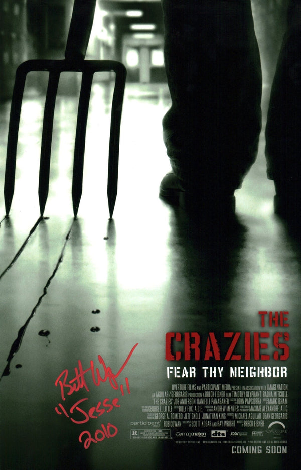 Brett Wagner The Crazies 11x17 Signed Photo Poster JSA Certified Autograph