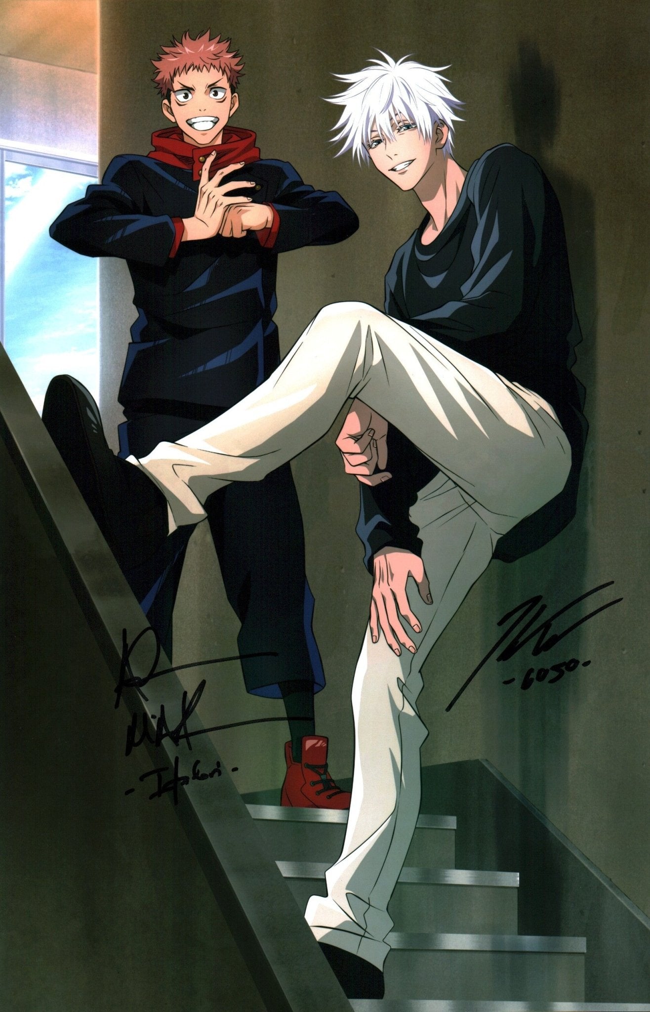 Jujutsu Kaisen 11x17 Photo Poster Cast x2 Signed McArthur ,Tang JSA Certified Autograph