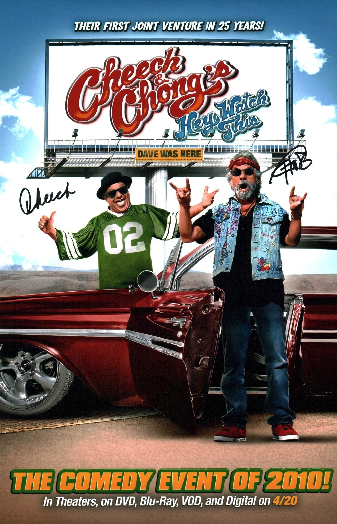 Cheech & Chong Still Smokin Signed 11x17 Photo Poster JSA Certified Autograph