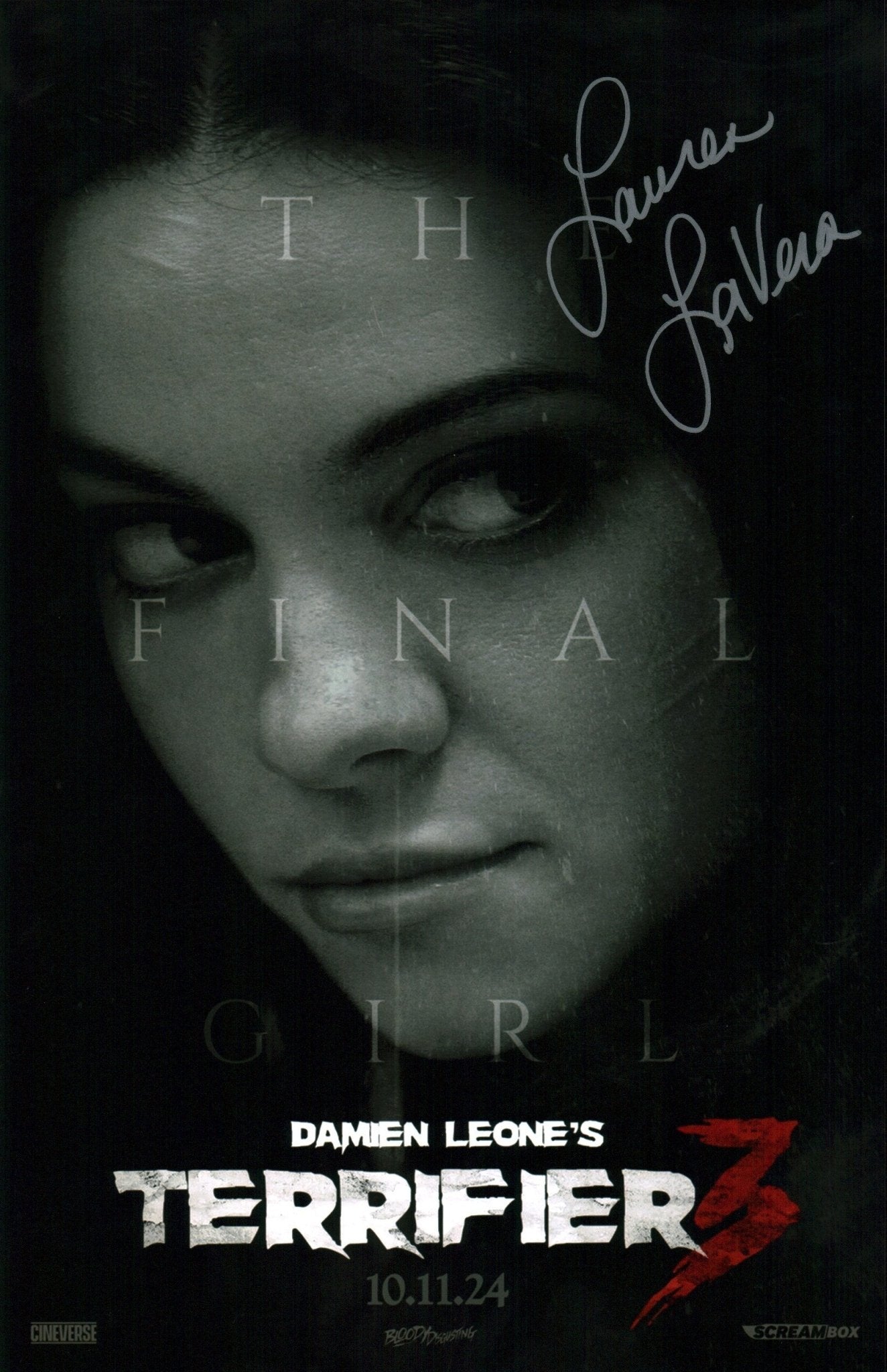 Lauren LaVera Terrifier 11x17 Signed Photo Poster JSA Certified Autograph