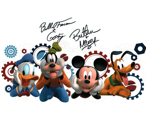 Disney Mickey Mouse 11x14 Signed Bret Iwan, Bill Farmer Autograph Photo Poster JSA Certified