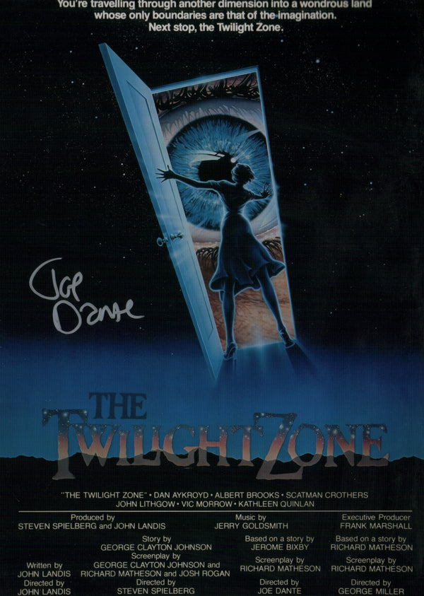 Joe Dante Twilight Zone 11x17 Signed Photo Poster JSA Certified Autograph