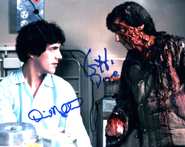 An American Werewolf in London 8x10 Cast Photo x2 Signed Dunne Naughton JSA Certified Autograph