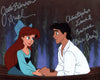 Disney The Little Mermaid 8x10 Photo Cast x2 Signed Barnes, Benson JSA Certified Autograph