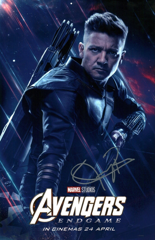 Jeremy Renner Avengers End Game 11x17 Signed Photo JSA Certified Autograph