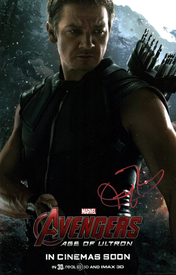 Jeremy Renner Avengers 11x17 Signed Photo JSA Certified Autograph