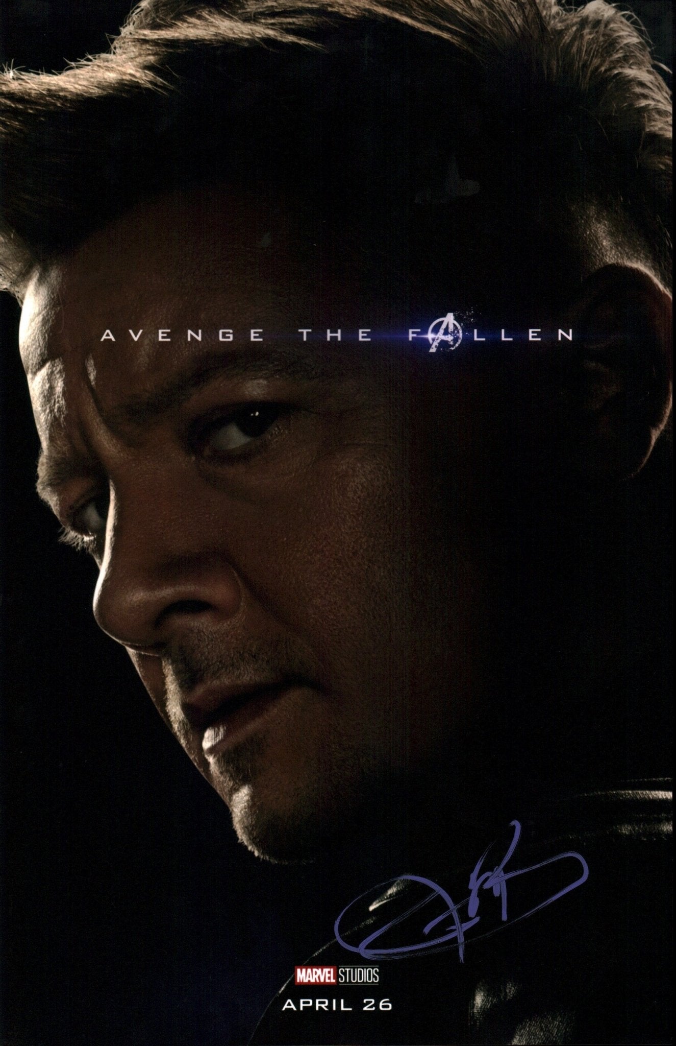 Jeremy Renner Avengers End Game 11x17 Signed Photo JSA Certified Autograph