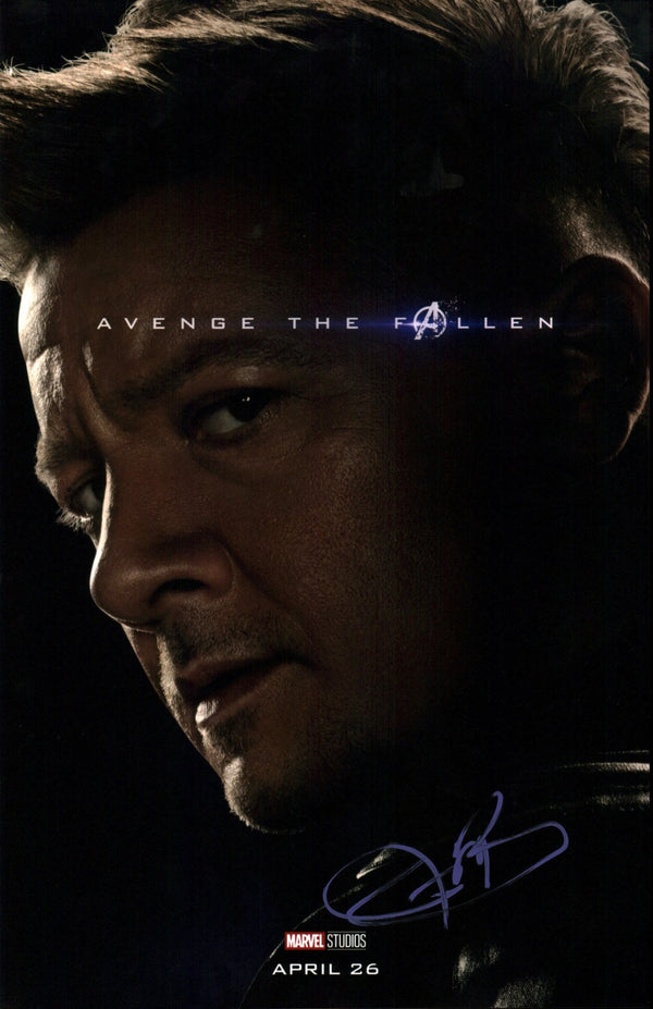 Jeremy Renner Avengers End Game 11x17 Signed Photo JSA Certified Autograph