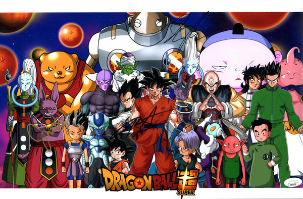 Dragon Ball Super 11x17 Cast x3 Sinclair, Sabat, Liebrecht, Signed Photo Poster JSA Certified Autograph