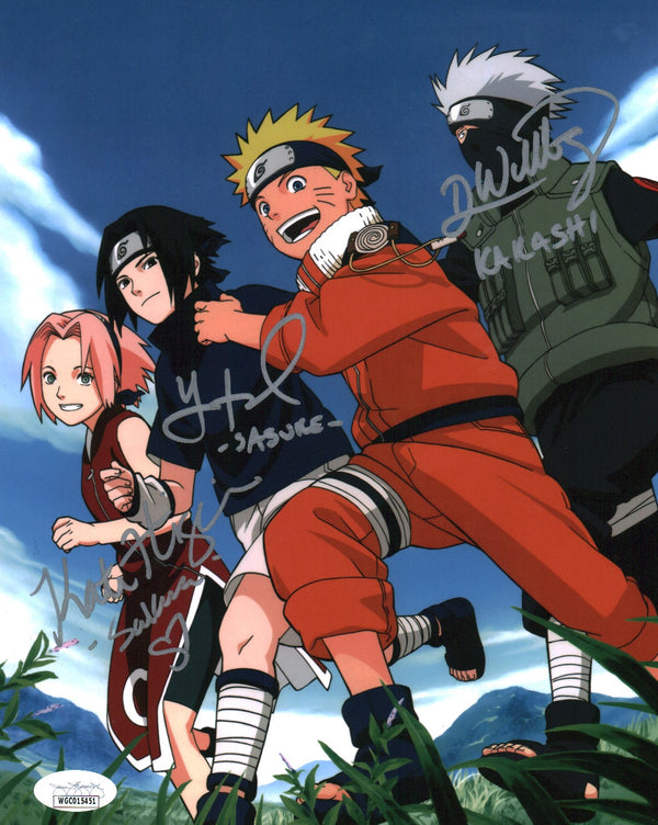 Naruto 8x10 Signed Cast Photo Lowenthal, Higgins, Wittenberg JSA Certified Autograph