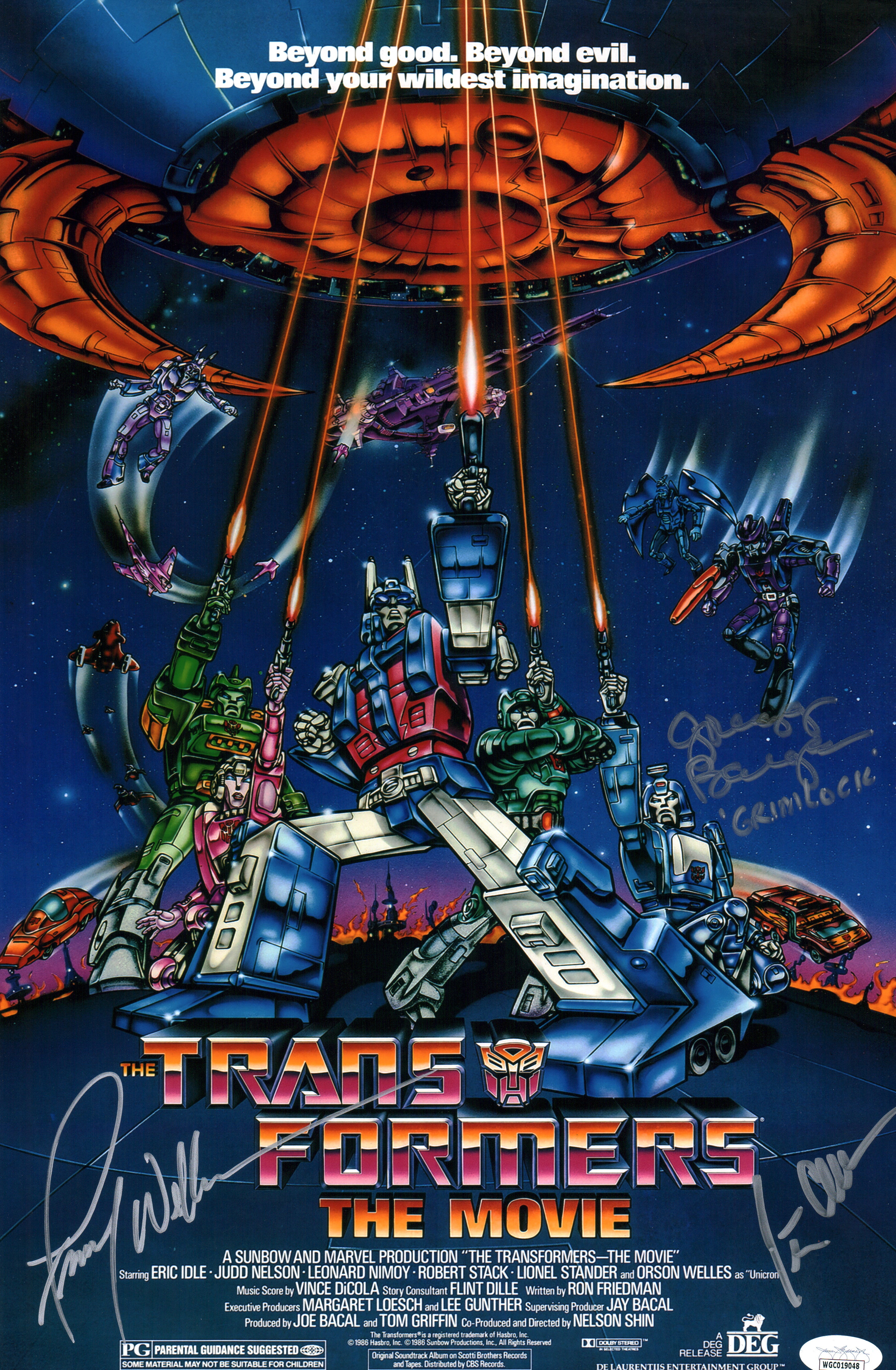 Transformers 11x17 Cast  Photo Poster x3 Signed Cullen Welker Berger JSA Certified Autograph