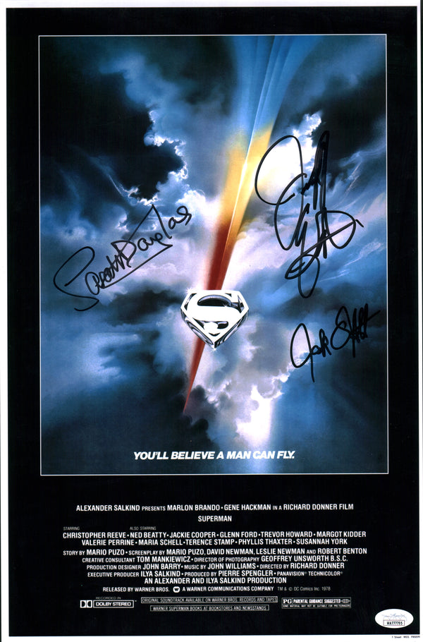 Superman 11x17 Cast Photo Poster x3 Signed Douglas East O'Halloran JSA Certified Autograph