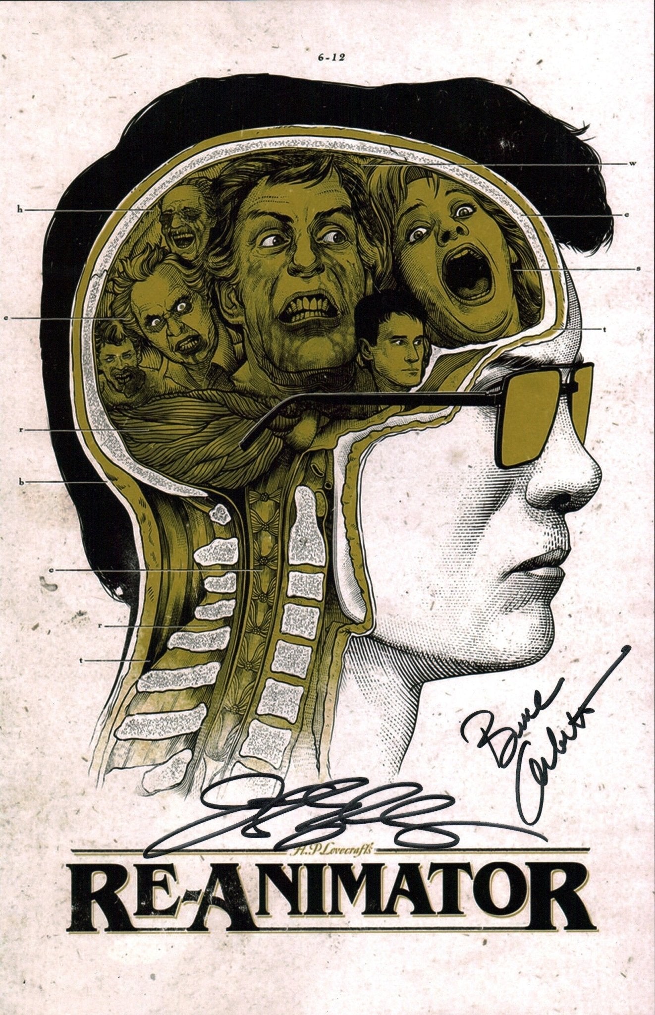 Re-Animator 11x17 Signed Combs, Abbott Photo Poster JSA Certified Autograph